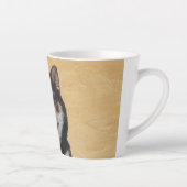 柴犬（黒とタン）絵画ズ – Dog Art カフェラテマグ (右)