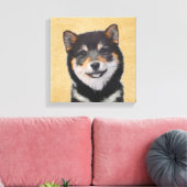 柴犬(黒とタン)絵画ズ – Dog Art キャンバスプリント (インサイチュ (リビング))