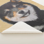 柴犬(黒とタン)絵画ズ – Dog Art シェルパブランケット (3/4)
