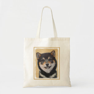 柴犬(黒とタン)絵画ズ – Dog Art トートバッグ
