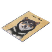 柴犬(黒とタン)絵画ズ – Dog Art ノートブック (左側)