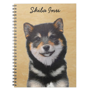 柴犬（黒とタン）絵画ズ – Dog Art ノートブック