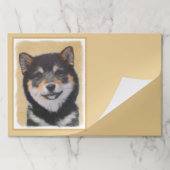 柴犬(黒とタン)絵画ズ – Dog Art ペーパーパッド (折り畳み)