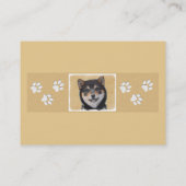 柴犬(黒とタン)絵画ズ – Dog Art 名刺 (裏面)