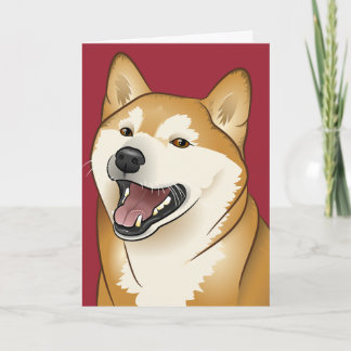 柴犬　Happy Birthday Shiba Inu Dog card カード