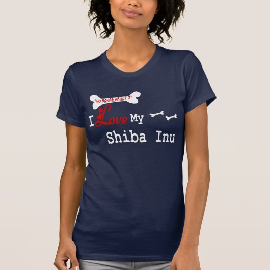 柴犬(I Love)アパレル Tシャツ (正面)