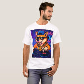 柴犬DJパーティTシャツ Tシャツ (正面フル)