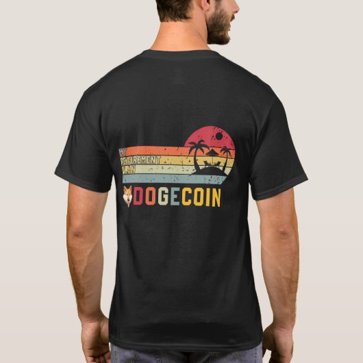 柴犬Doge私の退職計画Dogecoin Crypto Tシャツ (裏面)