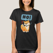柴犬NO芝ミームカワイイ犬のオーナー Tシャツ (正面)