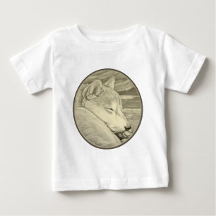 柴犬Tシャツアートベビーの愛犬シャツギフト ベビーTシャツ