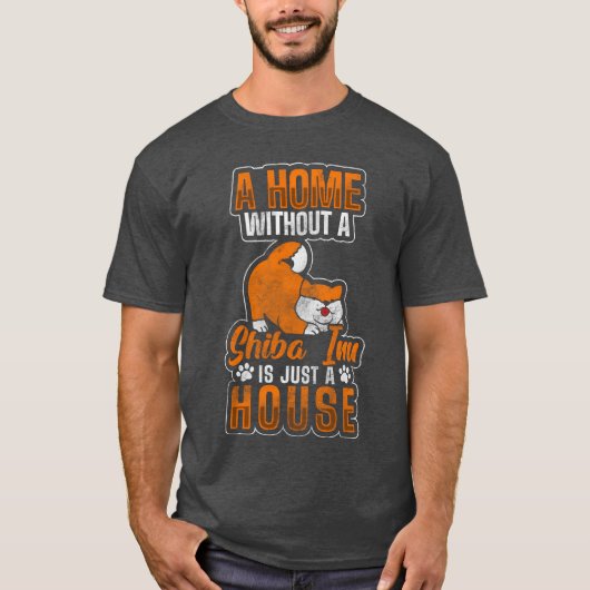 柴系犬の愛犬暗号通貨の友人 Tシャツ (正面)