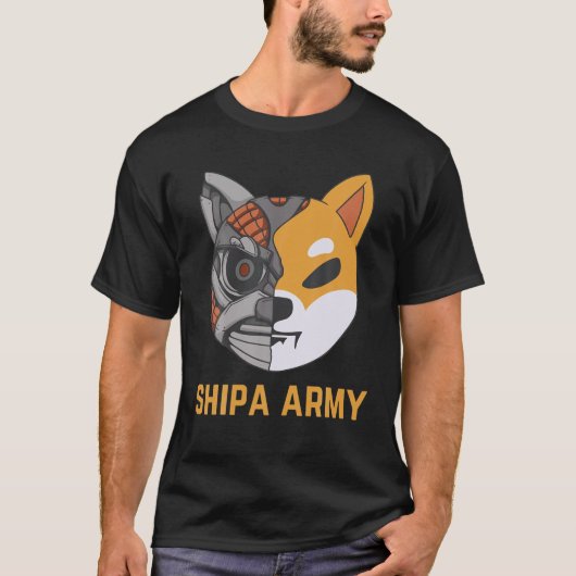柴軍柴犬コイン暗号トークン暗号 Tシャツ (正面)