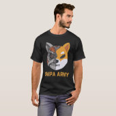 柴軍柴犬コイン暗号トークン暗号 Tシャツ (正面フル)