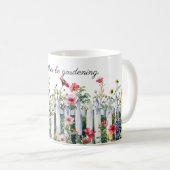 柵で花を園芸に コーヒーマグカップ (正面右)