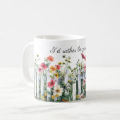 柵で花を園芸に コーヒーマグカップ (正面左)