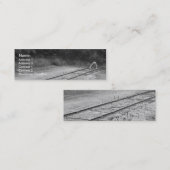 柵のサイドビジネスカード スキニー名刺 (正面/裏面)