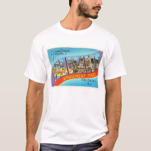 柵のニュージャージーNJのヴィンテージ旅行郵便はがき Tシャツ