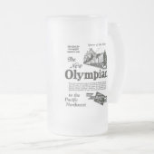 柵の女王-新しいオリンピック選手1929年 フロストグラスビールジョッキ (正面右)