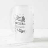 柵の女王-新しいオリンピック選手1929年 フロストグラスビールジョッキ (正面左)