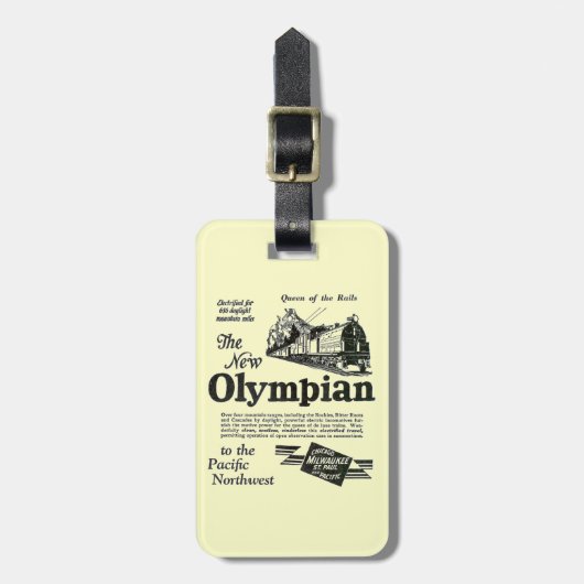 柵の女王-新しいオリンピック選手1929年 ラゲッジタグ (正面縦)