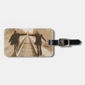 柵の荷物のラベルのロマンチックな歩行 ラゲッジタグ (正面横)