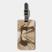 柵の荷物のラベルのロマンチックな歩行 ラゲッジタグ (正面縦)