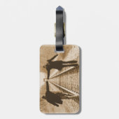 柵の荷物のラベルのロマンチックな歩行 ラゲッジタグ (裏面縦)