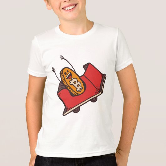 柵を離れたBitcoinのジェットコースター Tシャツ (正面)
