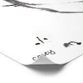 柿と枝のアートプリント ポスター (角)