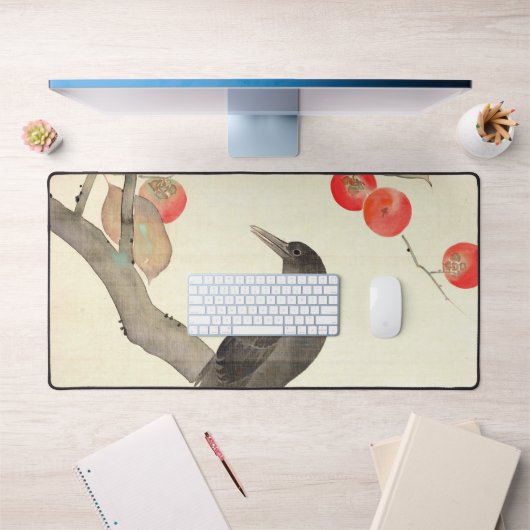 柿に烏,抱一柿及びカラス,鳳逸 デスクマット (オフィス1)