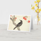 柿に烏, 抱一 Persimmon and Crow, Hōitsu カード (黄色い花)
