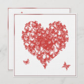 柿の実ローズバタフライハートアニバーサリー 招待状 (正面/裏面)