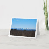 柿の実畑と雪山 カード (正面)