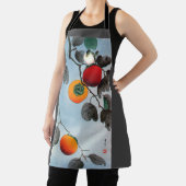 柿の木の上の鳥、渡辺聖亭 エプロン (インサイチュ)