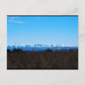 柿の畑の向こうに雪山 ポストカード (正面)
