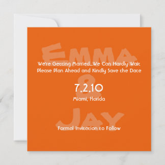 柿の色をそのままに Save the Date セーブザデート