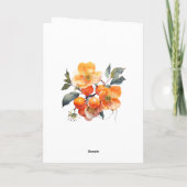 柿の花のウェディング サンキューカード (裏面)