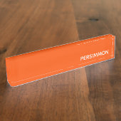 柿の赤の色名 デスクネームプレート (側面)