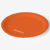 柿の赤の色名 ペーパープレート (アングル)