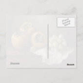 柿クラシックと葡萄の芸術を持つ静物生活 ポストカード (裏面)