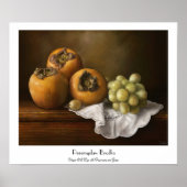 柿クラシックと葡萄を使ったスチル絵を描ライフ ポスター (正面)