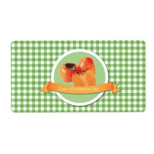 柿ジャム缶詰ラベル ラベル (正面)