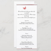 柿バラ蝶ハート結婚のメニュー メニュー (正面/裏面)