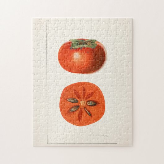 柿フルーツウォーター絵画の色 ジグソーパズル (縦)