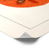 柿フルーツウォーター絵画の色 ポスター (角)