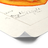 柿フルーツウォーター絵画の色 ポスター (角)