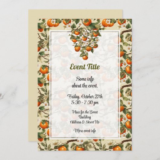 柿 招待状 (正面/裏面)