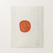 柿(Diospyros)フルーツウォーター絵画の色 ジグソーパズル (縦)
