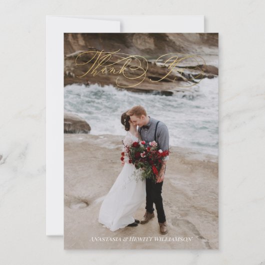 栄えた書結婚道の感謝 サンキューカード (正面)