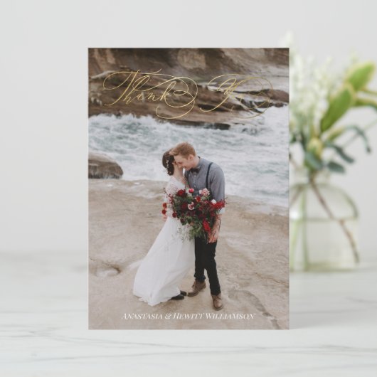 栄えた書結婚道の感謝 サンキューカード (スタンド正面)